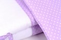 Pościel niemowlęca z wypełnieniem (75x100, 30x40) fiolet Mała Księżniczka zbliżenie